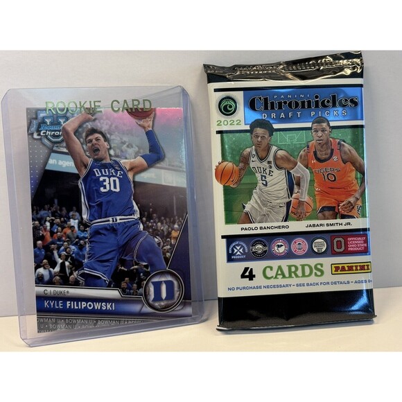 Kyle Filipowski Refractor Card & Panini Draft Picks Sealed Pack Duke Blue Devils - Picture 1 of 4